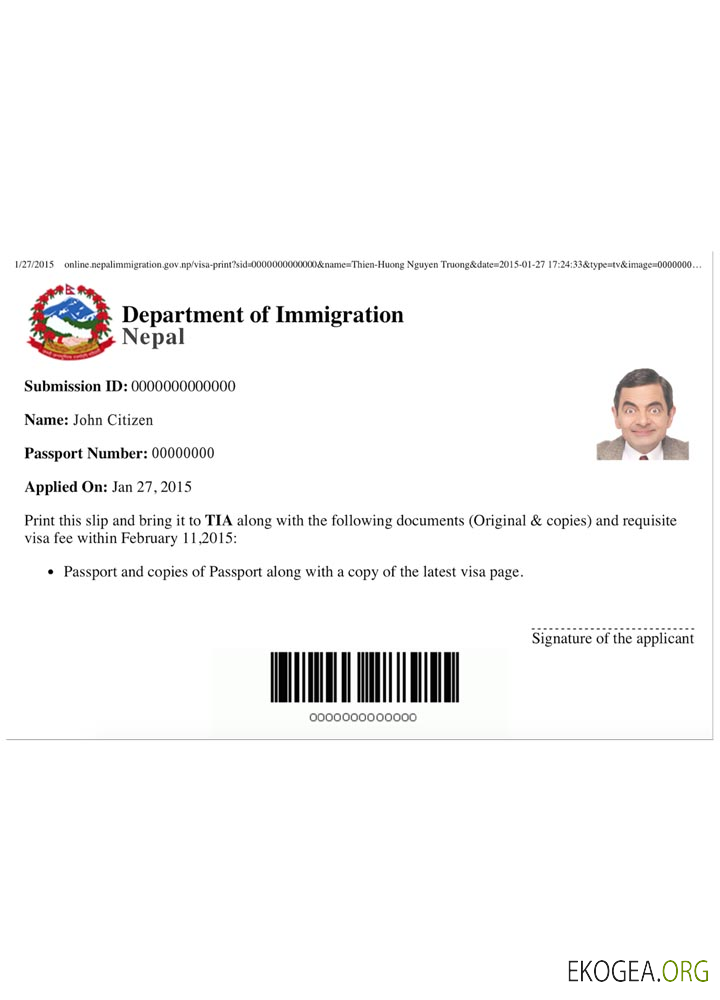 Visa électronique NÉPAL